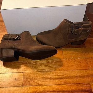 Clarks leather booties